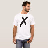 T-shirt La lettre américaine anglaise "X " (Devant entier)