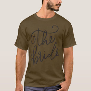 T-shirt La lettre blanche Monoline de la mariée