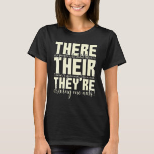 T-shirt Là, Leur Professeur De Grammaire Anglais