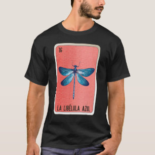 T-shirt La Libelula Azul Mexicaine Slang Lotterie Cartes d