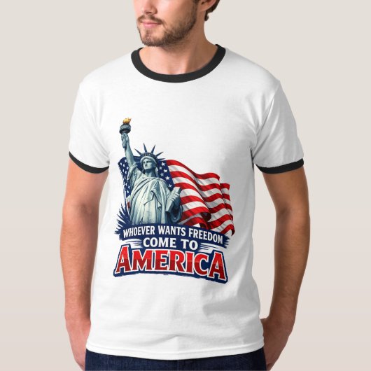 T-shirt La liberté commence ici (Devant)