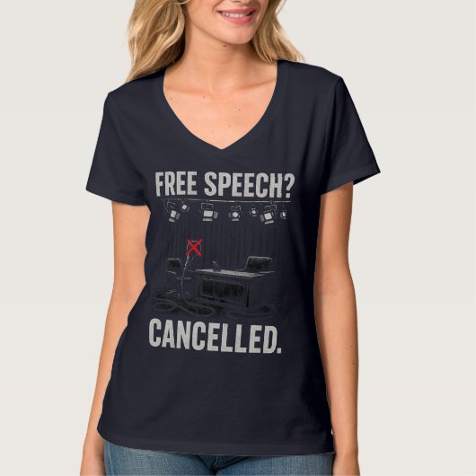 T-shirt La liberté d'expression annulée (Devant)
