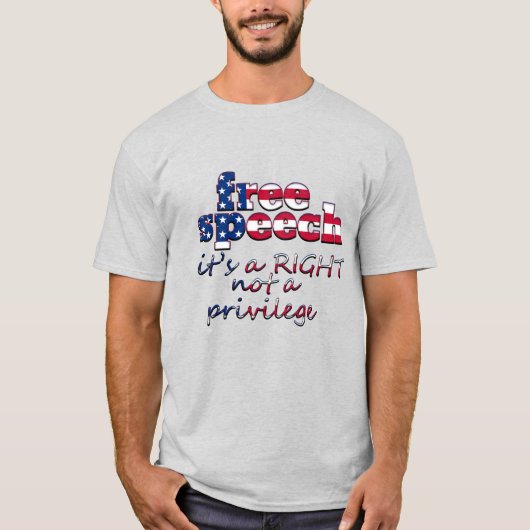 T-SHIRT LA LIBERTÉ D'EXPRESSION EST UN DROIT ET NON UN PRI (Devant)