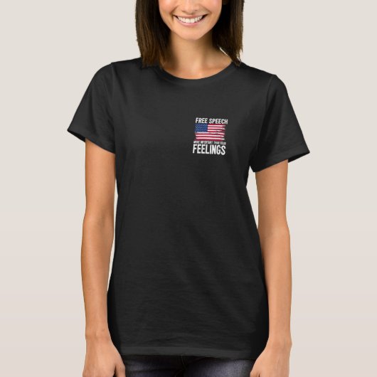 T-shirt La liberté d'expression plus importante que vos se (Devant)