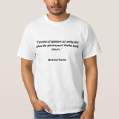 T-shirt La "liberté d'opinion peut seulement exister quand (Devant)