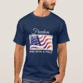 T-shirt La Liberté Drapeau Américaine Des Chemises Hommes  (Devant)