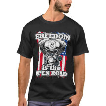 La Liberté Est L'Open Road American Flag Bikers