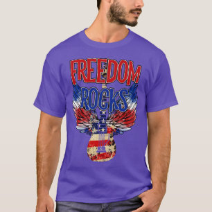 T-shirt la liberté roche l'amérique 4 juillet