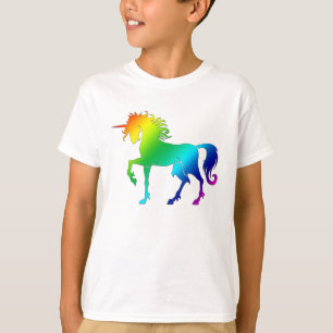 T-shirt La licorne d'arc-en-ciel badine la pièce en t