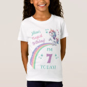 T-Shirt La licorne magique de la fille Anniversaire (Devant)