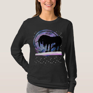 T-shirt La licorne noire mystique (Qu'Elle Neige)