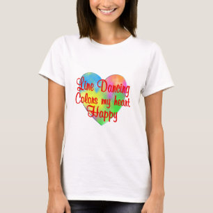 T-shirt La ligne danse colore mon coeur heureux