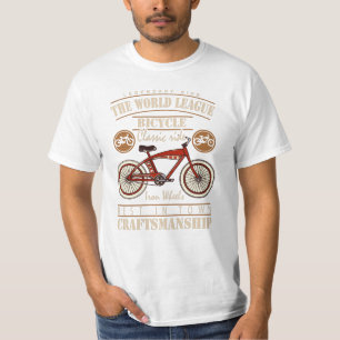 T-shirt La ligue mondiale vélo classique roues de fer de c