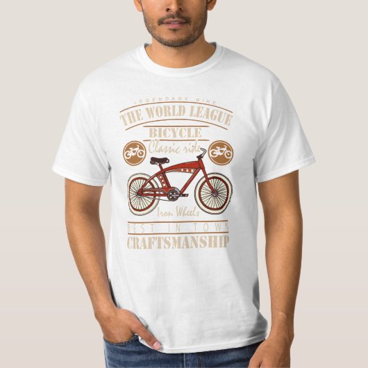 T-shirt La ligue mondiale vélo classique roues de fer de c (Devant)