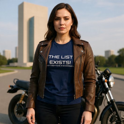 T-shirt La liste existe (texte blanc)