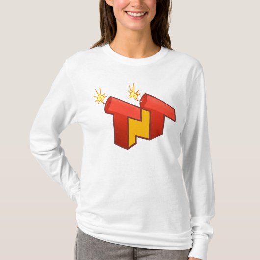 T-shirt La longue douille des femmes (LOGO) (Devant)