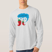 T-shirt La longue douille des hommes "je suis un piment de (Devant)