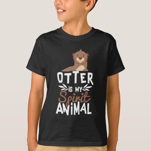 T-shirt La loutre mignonne est mon poster de animal (Devant)