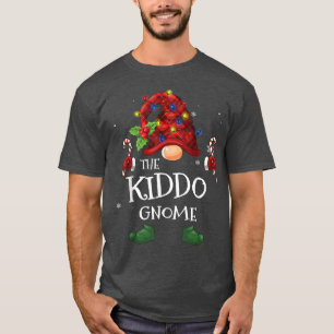 T-shirt La lumière de l'arbre de Noël Gnome Buffalo Plaid