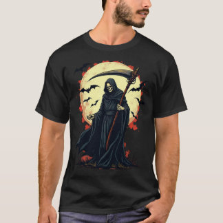 T-shirt La lune de moisson de la Faucheuse : la nuit noire