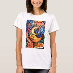T-shirt La Lune/design de carte de Loteria de lune