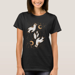 T-shirt La lune d'or cristaux cristaux henné tatouage main