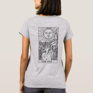 T-shirt La lune et la chemise de carte de tarot de Sun