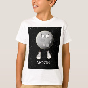 T-shirt La Lune et les étoiles dans l'espace