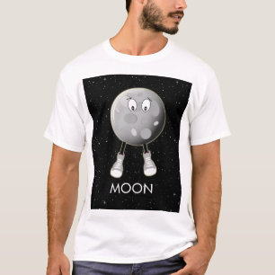 T-shirt La Lune et les étoiles dans l'espace