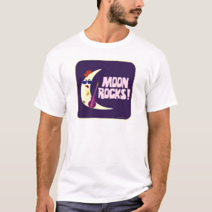 T-shirt La Lune Rocks Cartoon Amusement Space Design