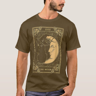 T-shirt La Lune Tarot XVII Inspiré Chat Noir Sorcière Casq