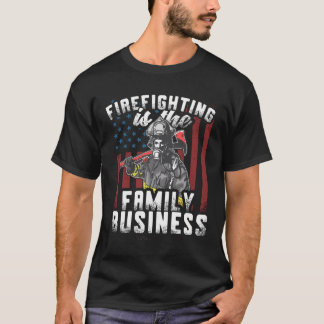 T-shirt La Lutte Contre L'Incendie Est L'Entreprise Famili