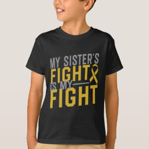 T-shirt La lutte de ma soeur est ma lutte contre le cancer