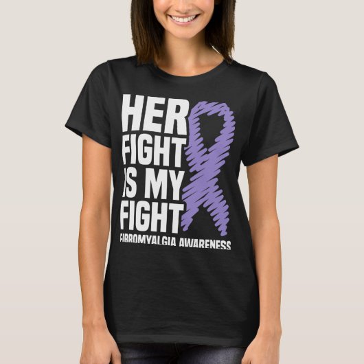 T-shirt La lutte est ma lutte contre la fibromyalgie sensi (Devant)