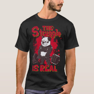 T-shirt La Lutte Est Véritable Panda Chemise Fitness Bodyb