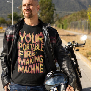 T-shirt La Machine Portable À Feu Qui Fait Flamme