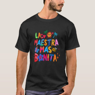 T-shirt La Maestra Mas Bonita Remerciement de Professeur M