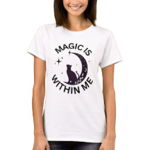 La magie est en moi Chat + Lune 