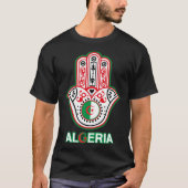 T-shirt La main de fatma ELKHAMSSA et drapeau algérien (Devant)