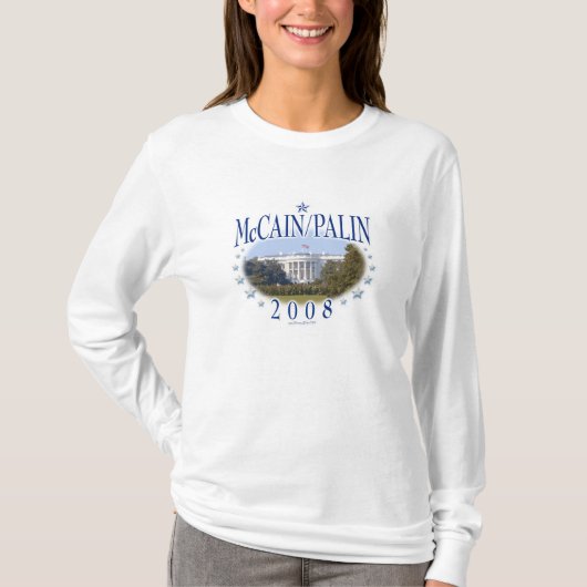 T-shirt La Maison Blanche 2008 de McCain Palin (Devant)