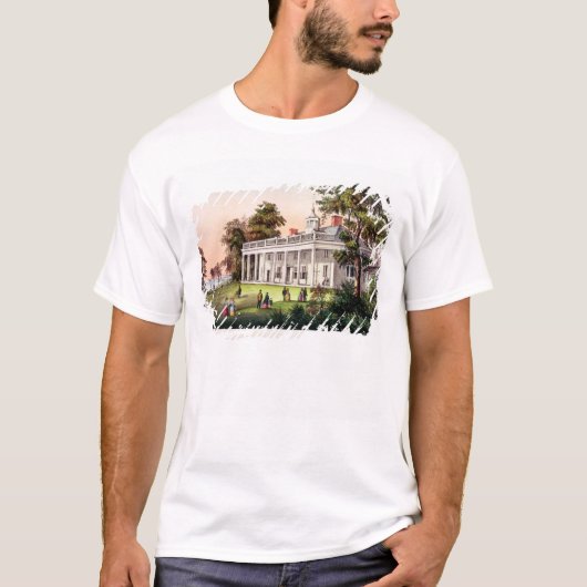 T-shirt La maison de George Washington (Devant)