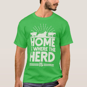 T-shirt La Maison De Vache Agricole Est L'Endroit Où Se Tr