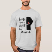 T-shirt La maison du Manitoba est le coeur (Devant)