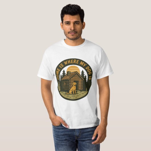 T-shirt La maison est mon chien (Devant entier)