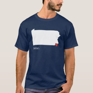 T-shirt La maison est où le coeur est - la Pennsylvanie