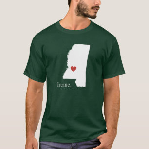 T-shirt La maison est où le coeur est - le Mississippi