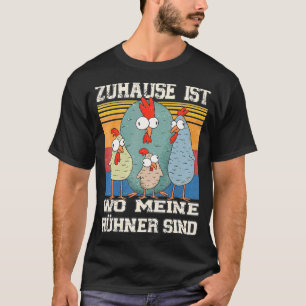 T-shirt La maison est où sont mes poules Je suis éleveur d