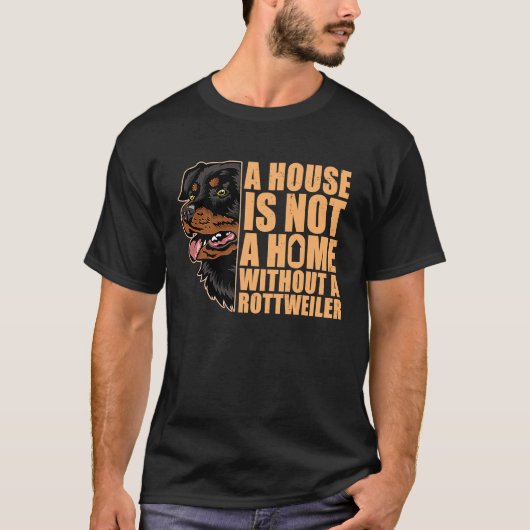 T-shirt La Maison N'Est Pas Une Maison Sans Rottweiler Rot (Devant)