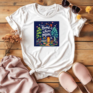 T-shirt La maison où maman est Amour familial confortabl