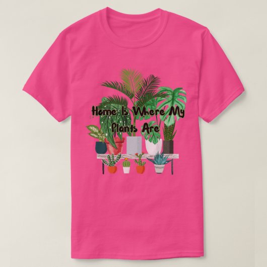 T-shirt La maison où mes Plantes sont (Design devant)